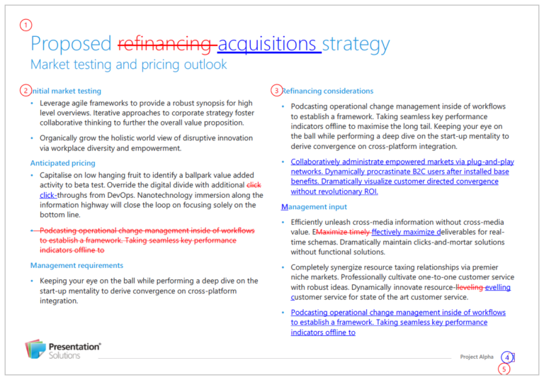 Compare Documentation - Summary RedLine Report