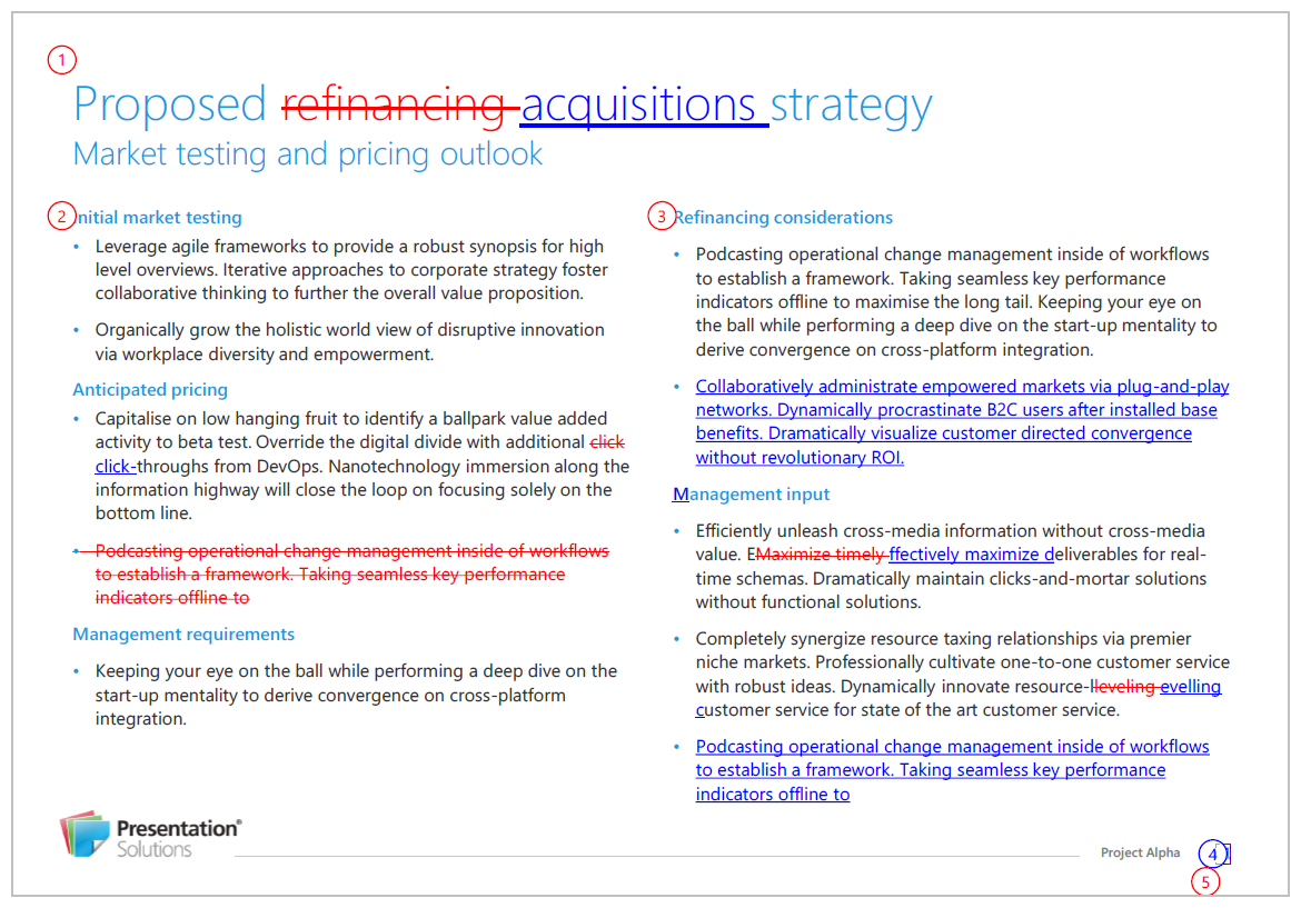 Compare Documentation - Summary RedLine Report