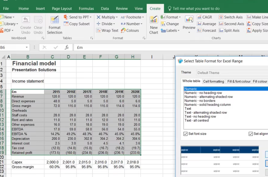 Excel Tables